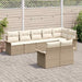 Set de canapele pentru grădină cu pernă 8 pcs Bej Rattan poli - WALTI WALTI