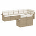 Set de canapele pentru grădină cu pernă 8 pcs Bej Rattan poli - WALTI WALTI