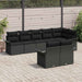 Set de canapele pentru grădină cu pernă 8 pcs Negru Rattan poli - WALTI WALTI
