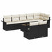 Set de canapele pentru grădină cu pernă 9 pcs Negru Rattan poli - WALTI WALTI