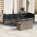 Set de canapele pentru grădină cu pernă 9 pcs Gri Rattan poli - WALTI WALTI