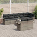 Set de canapele pentru grădină cu pernă 9 pcs Gri Rattan poli - WALTI WALTI
