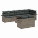 Set de canapele pentru grădină cu pernă 9 pcs Gri Rattan poli - WALTI WALTI