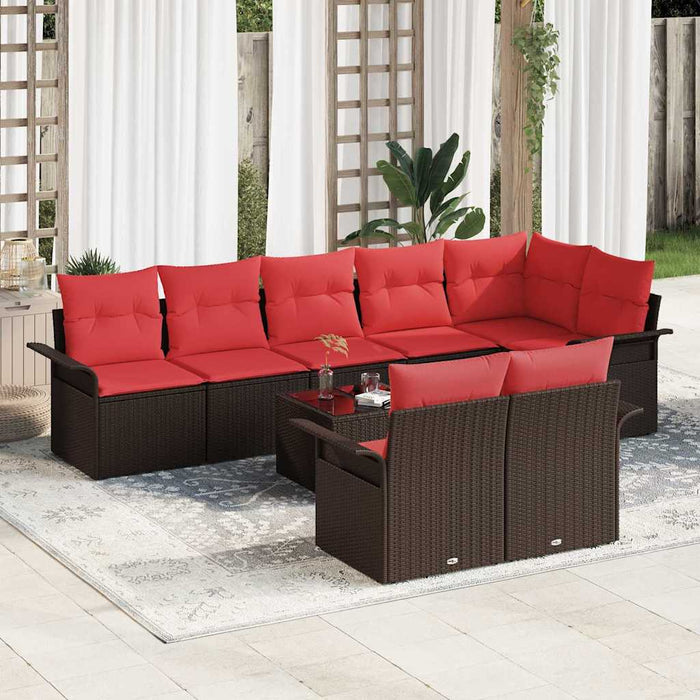 Set de canapele pentru grădină 9 pcs Maro poliratan - WALTI WALTI