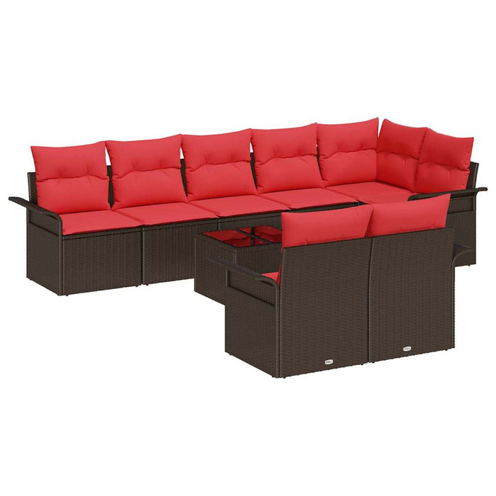 Set de canapele pentru grădină 9 pcs Maro poliratan - WALTI WALTI