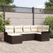 Set de canapele pentru grădină cu pernă 6 pcs Maro Rattan poli - WALTI WALTI