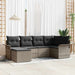 Set de canapele pentru grădină cu pernă 6 pcs Gri Rattan poli - WALTI WALTI