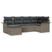 Set de canapele pentru grădină cu pernă 6 pcs Gri Rattan poli - WALTI WALTI
