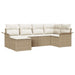 Set de canapele pentru grădină cu pernă 6 pcs Bej Rattan poli - WALTI WALTI