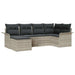 Set de canapele pentru grădină 6 pcs Gri deschis Rattan poli - WALTI WALTI