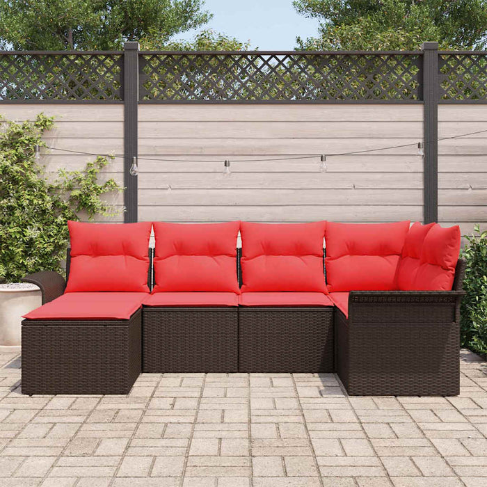 Set de canapele pentru grădină 6 pcs Maro poliratan - WALTI WALTI
