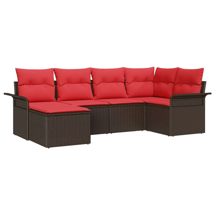 Set de canapele pentru grădină 6 pcs Maro poliratan - WALTI WALTI