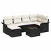 Set de canapele pentru grădină cu pernă 7 pcs Negru Rattan poli - WALTI WALTI