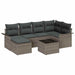 Set de canapele pentru grădină cu pernă 7 pcs Gri Rattan poli - WALTI WALTI