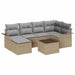 Set de canapele pentru grădină cu pernă 7 pcs Bej Rattan poli - WALTI WALTI