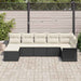 Set de canapele pentru grădină cu pernă 7 pcs Negru Rattan poli - WALTI WALTI