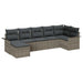 Set de canapele pentru grădină cu pernă 7 pcs Gri Rattan poli - WALTI WALTI