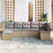 Set de canapele pentru grădină 7 pcs Bej poliratan - WALTI WALTI