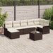 Set de canapele pentru grădină cu pernă 8 pcs Maro Rattan poli - WALTI WALTI