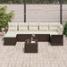 Set de canapele pentru grădină cu pernă 8 pcs Maro Rattan poli - WALTI WALTI