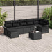 Set de canapele pentru grădină cu pernă 8 pcs Negru Rattan poli - WALTI WALTI