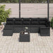 Set de canapele pentru grădină cu pernă 8 pcs Negru Rattan poli - WALTI WALTI