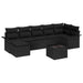 Set de canapele pentru grădină cu pernă 8 pcs Negru Rattan poli - WALTI WALTI