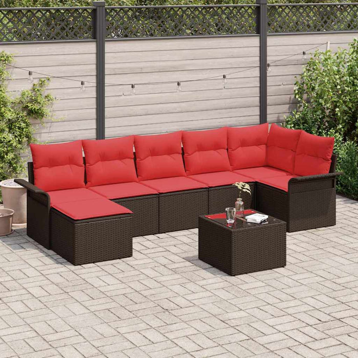 Set de canapele pentru grădină 8 pcs Maro poliratan - WALTI WALTI