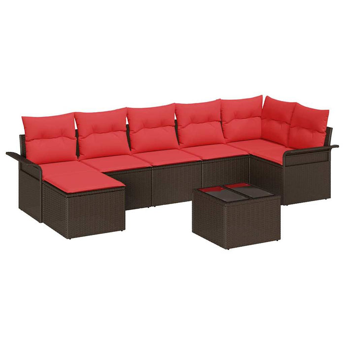 Set de canapele pentru grădină 8 pcs Maro poliratan - WALTI WALTI