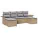 Set de canapele pentru grădină cu pernă 6 pcs Bej Rattan poli - WALTI WALTI