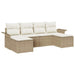 Set de canapele pentru grădină cu pernă 6 pcs Bej Rattan poli - WALTI WALTI