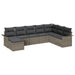 Set de canapele pentru grădină cu pernă 8 pcs Gri Rattan poli - WALTI WALTI