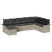 Set de canapele pentru grădină 8 pcs Gri deschis Rattan poli - WALTI WALTI