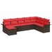 Set de canapele pentru grădină cu pernă 8 pcs Bej Rattan poli - WALTI WALTI