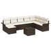 Set de canapele pentru grădină cu pernă 9 pcs Gri Rattan poli - WALTI WALTI