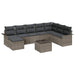 Set de canapele pentru grădină cu pernă 9 pcs Negru Rattan poli - WALTI WALTI