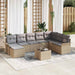 Set de canapele pentru grădină cu pernă 9 pcs Negru Rattan poli - WALTI WALTI