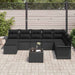 Set de canapele pentru grădină cu pernă 9 pcs Bej Rattan poli - WALTI WALTI