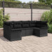 Set de canapele pentru grădină cu pernă 6 pcs Negru Rattan poli - WALTI WALTI