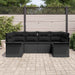 Set de canapele pentru grădină cu pernă 6 pcs Negru Rattan poli - WALTI WALTI