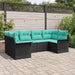 Set de canapele pentru grădină 6 pcs Negru Rattan poli - WALTI WALTI