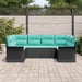 Set de canapele pentru grădină 6 pcs Negru Rattan poli - WALTI WALTI