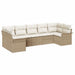Set de canapele pentru grădină cu pernă 7 pcs Bej Rattan poli - WALTI WALTI