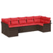 Set de canapele pentru grădină 7 pcs Maro Rattan poli - WALTI WALTI