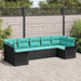 Set de canapele pentru grădină 7 pcs Negru Rattan poli - WALTI WALTI