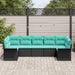 Set de canapele pentru grădină 7 pcs Negru Rattan poli - WALTI WALTI