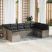 Set de canapele pentru grădină cu pernă 9 pcs Gri Rattan poli - WALTI WALTI