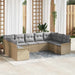 Set de canapele pentru grădină cu pernă 9 pcs Bej Rattan poli - WALTI WALTI