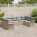 Set de canapele pentru grădină cu pernă 9 pcs Bej Rattan poli - WALTI WALTI