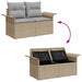 Set de canapele pentru grădină cu pernă 9 pcs Bej Rattan poli - WALTI WALTI